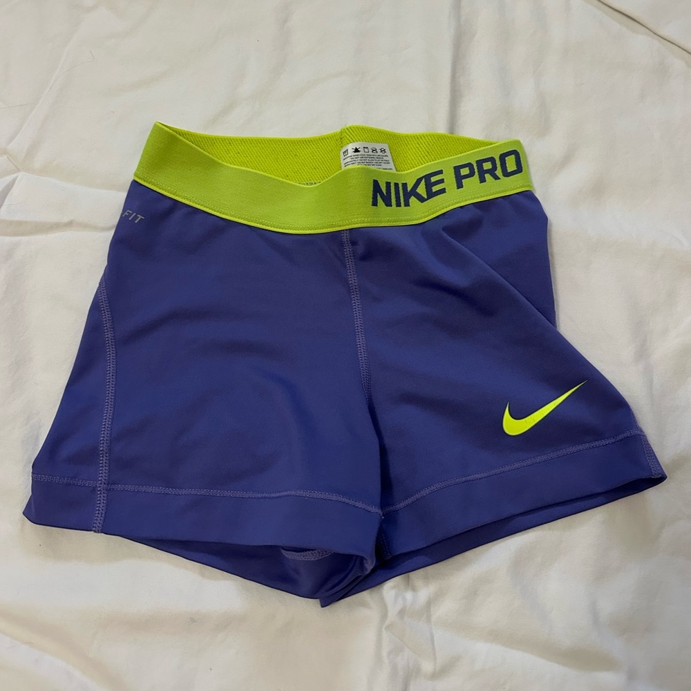 Purple Nike pro shorts spandex size xs